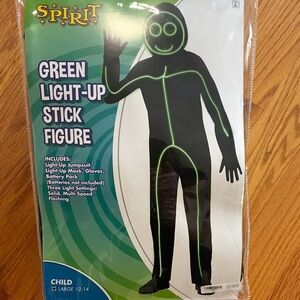 Spirit Green Light-Up Stick Figure Costume for Kids